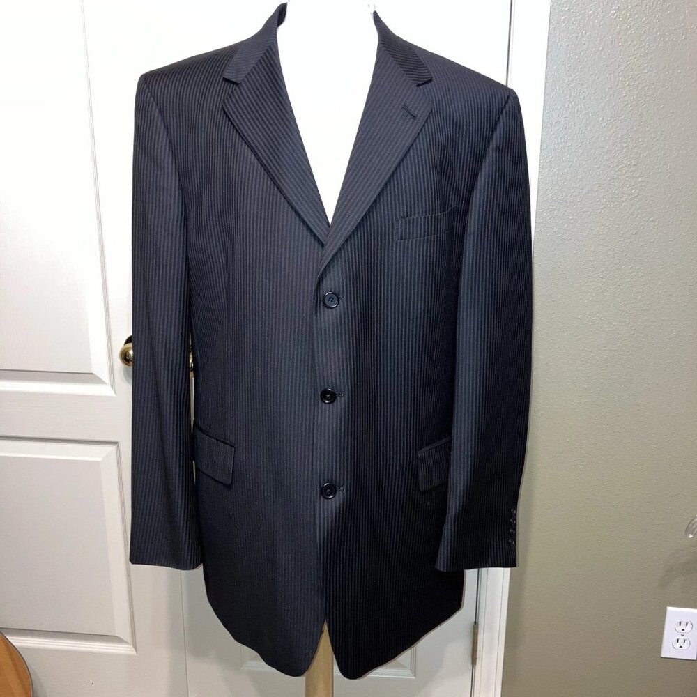 Loro Piana DANIEL CREMIEUX Suit Jacket / Blazer BLACK / GRAY Treble - Sz 46 L